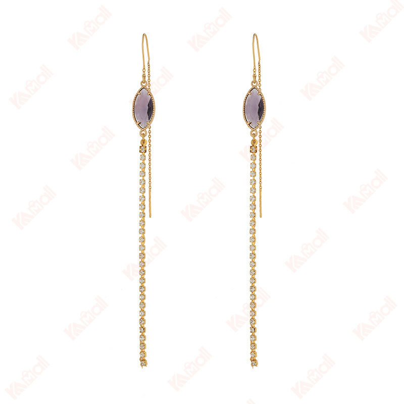dressy gold plated modern earrings